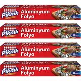 Piknik Alüminyum Folyo 8 M x 4 Adet - Gri