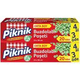 Piknik Ambalaj Buzdolabı Poşeti Orta 4 Al 3 Öde 20 Li