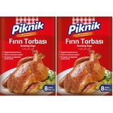 Piknik Gıda Ambalaj Yanmaz Fırın Torbası Zarf 8 Adet 1397 2li paket
