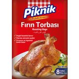 Piknik Gıda Ambalaj Yanmaz Fırın Torbası Zarf 8 Adet 1397