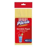 Piknik Kullan-At Jelatinli Körüklü Pipet 40Lı