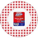 Piknik Kullan-At Karton Tabak 21 cm Büyük 10'lu 1495 - Çok Renkli