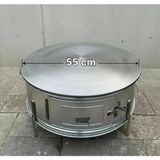Piknik Sepetim 55 cm Ekmek-Yufka-Bazlama-Gözleme-Katmer Tandırı Çift Saclı Üst Sac Seyyar Çıkartılabilir 1.50 mm Kalınlık - Çok Renkli