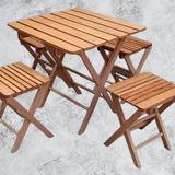 Piknik Seti Katlanabilir 90392 Kayın Ağacı AZ Yer İşgal Eder Çok İş Yapar El Yapım