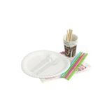 Piknik Seti(5Parca Ürün) Çatal 100 Kasık100 Bardak 100 Tabak 100 Çöp Poşeti 1 Pk 10Lu