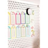 Piksel Grafik Unicorn Tasarımlı Çarpım Tablosu | Duvar Sticker | Poster Pk1115 Renkli 50X70