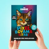 Piksel Mozaik Boyama Kitabı, Sayılarla Kodlamalı Boya Kitabı 24 Farklı Figür 50 Sayfa - Çok Renkli