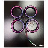 Piksel Neon Ledli 20Cm Peteksiz Hoparlör Midrange Çemberi 4Kapak+Modül Kolay Montaj Jack Soketli