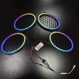 Piksel Neon Ledli Oval 6*9 Hoparlör Midrange Kapağı 4adet Kapak+Modül Soket Tak Çıkart Kolay Montaj