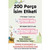 Piksel Sticker Okul Etiketi Kalem Defter Etiketi Özel Isim Yazılabilen Etiket 200 Adet - Çiçekli Kelebek