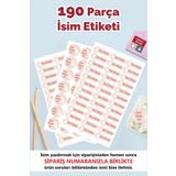 Piksel Sticker Tavşan Okul Etiketi Kalem Defter Etiketi Özel İsim Yazılabilen Etiket 190 Adet