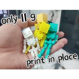 Pikselli Tam Eklemli İskelet Figürü – 3D Baskılı Anahtarlık/Kolye