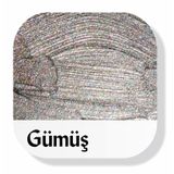 Piktura Multisurface Akrilik Boya 500ml, Su Bazlı, Tüm Yüzeyler İçin, Ahşap Cam Seramik Metal Kumaş Plastik için (Metalik Gümüş Gri)