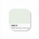 Piktura Su Bazlı, Silikon Katkılı, Silinebilir, Iç Cephe Duvar Boyası Kullanıma Hazır - 350ml - Yeşil 01