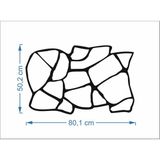 Piktura Taş Tuğla Stencil Şablon Kalın Malzeme Rölyef Pasta, Dekoratif Sıva, Kalekim ve Saten Alçıya Uygun Kayrak Taşı Model Slate Stone - 1 mm