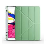 Pilanix Apple İpad Air 3 İçin Kalemlıklı Arkası Silikon Standlı Trifolding Kılıf Yeşil