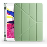 Pilanix Apple İpad Pro 11 2021 Kılıf Arkası Silikon Kamelikli Standlı Kapaklı Trifolding Kılıf Yeşil