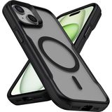 Pilanix Apple Iphone 15 Plus Kılıf Renkli Kenarlı Ultra Korumalı Magsafeli Lamer Kapak - Siyah