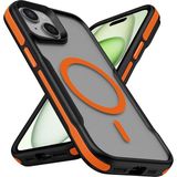Pilanix Apple iPhone 15 Plus Kılıf Renkli Kenarlı Ultra Korumalı Magsafeli Lamer Kapak - Turuncu