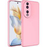 Pilanix Huawei Honor 90 Kılıf Kamera Korumalı Renkli Içi Süet Mara Lansman Silikon - Pembe