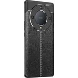 Pilanix Huawei Honor X9A Kılıf Deri Desenli Lux Niss Silikon - Siyah