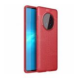 Pilanix Huawei Mate 40 Pro Kılıf Deri Desenli Lux Niss Silikon Kırmızı