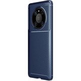 Pilanix Huawei Mate 40 Pro Kılıf Karbon Desenli Lux Negro Silikon Lacivert