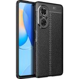 Pilanix Huawei Nova 9se Kılıf Deri Desenli Lux Niss Silikon - Siyah - Nova 9 SE