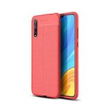 Pilanix Huawei P Smart S Kılıf Deri Desenli Lux Niss Silikon Kırmızı