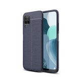 Pilanix Huawei P40 Lite Kılıf Deri Desenli Lux Niss Silikon Lacivert