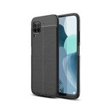 Pilanix Huawei P40 Lite Kılıf Deri Desenli Lux Niss Silikon Siyah