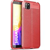 Pilanix Huawei Y5P Kılıf Deri Desenli Lux Niss Silikon Kırmızı