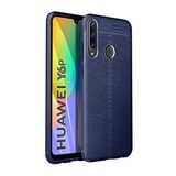 Pilanix Huawei Y6P Kılıf Deri Desenli Lux Niss Silikon Kırmızı