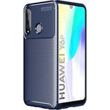 Pilanix Huawei Y6P Kılıf Karbon Desenli Lux Negro Silikon Lacivert