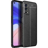 Pilanix OPPO A55 4G Kılıf Deri Desenli Lux Niss Silikon Siyah
