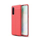 Pilanix OPPO A91 Kılıf Deri Desenli Lux Niss Silikon Kırmızı