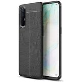 Pilanix OPPO A91 Kılıf Deri Desenli Lux Niss Silikon Siyah