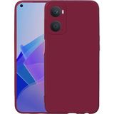 Pilanix OPPO A96 Kılıf İçi Süet Renkli Mara Lansman Silikon Bordo