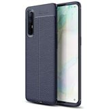 Pilanix OPPO Reno 3 Pro Kılıf Deri Desenli Lux Niss Silikon Lacivert