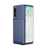 Pilanix OPPO Reno 3 Pro Kılıf Karbon Desenli Lux Negro Silikon Lacivert