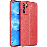 Pilanix OPPO Reno 6 Kılıf Deri Desenli Lux Niss Silikon Kırmızı