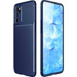Pilanix OPPO Reno 6 Kılıf Karbon Desenli Lux Negro Silikon Lacivert