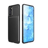 Pilanix OPPO Reno 6 Kılıf Karbon Desenli Lux Negro Silikon Siyah