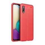 Pilanix Samsung Galaxy A02S Kılıf Deri Desenli Lux Niss Silikon Kırmızı