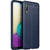 Pilanix Samsung Galaxy A02S Kılıf Deri Desenli Lux Niss Silikon Lacivert