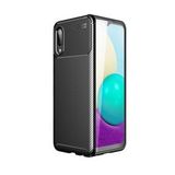 Pilanix Samsung Galaxy A02S Kılıf Karbon Desenli Lux Negro Silikon Siyah