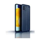 Pilanix Samsung Galaxy A03 Kılıf Deri Desenli Lux Niss Silikon Lacivert