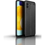 Pilanix Samsung Galaxy A03 Kılıf Deri Desenli Lux Niss Silikon Siyah