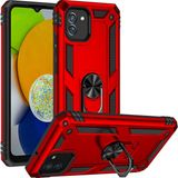 Pilanix Samsung Galaxy A03 Kılıf Ultra Korumalı Yüzüklü Manyetik Vega Kapak Kırmızı