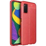 Pilanix Samsung Galaxy A03S Kılıf Deri Desenli Lux Niss Silikon - Kırmızı